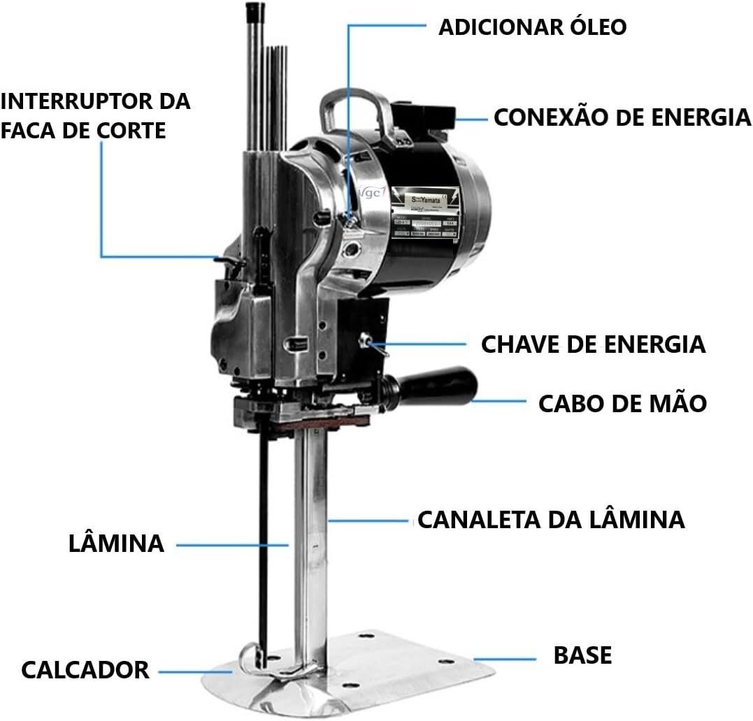 maquina de cortar tecido 8 polegadas